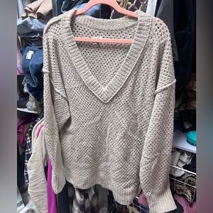 Aerie off the shoulder sweater, beige size L, oversized